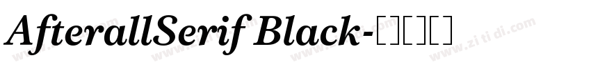 AfterallSerif Black字体转换